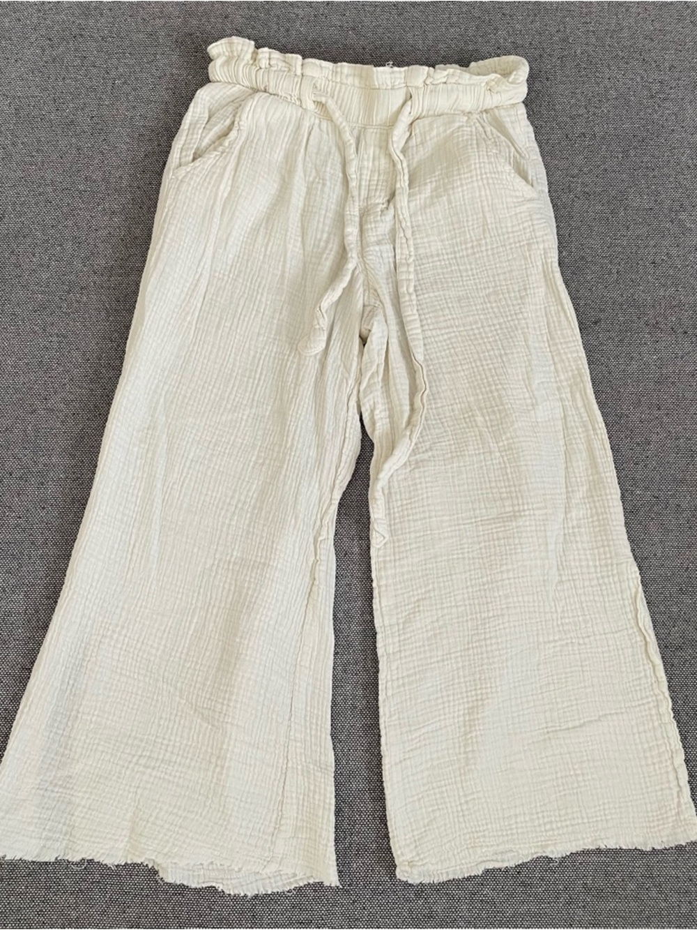 Sincerely Jules Cream Gauze Elastic Waist Pants